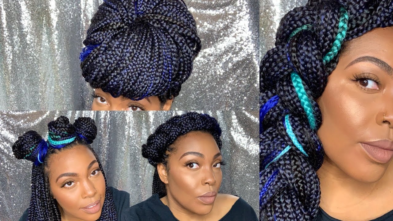 How To Style Box Braids Fun Pop Of Color| SUPA NATURAL - YouTube