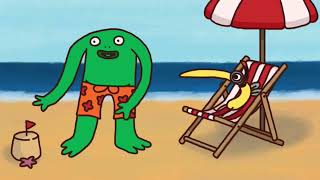 Mr frog at the beach
