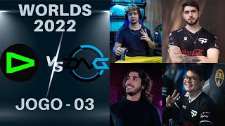 LOUD VS DFM - BAIANALISTA com YODA e JUKES - MD5 JOGO 03 - WORLDS 2022 PLAY IN