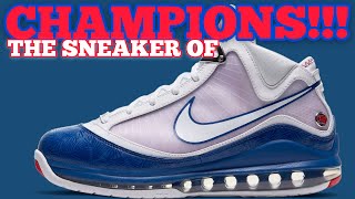 NIKE LEBRON 7 BASEBALL BLUE for the LA DODGERS championship win 