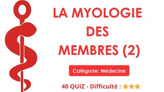 La myologie des membres (2) - 40 QUIZ de médecine
