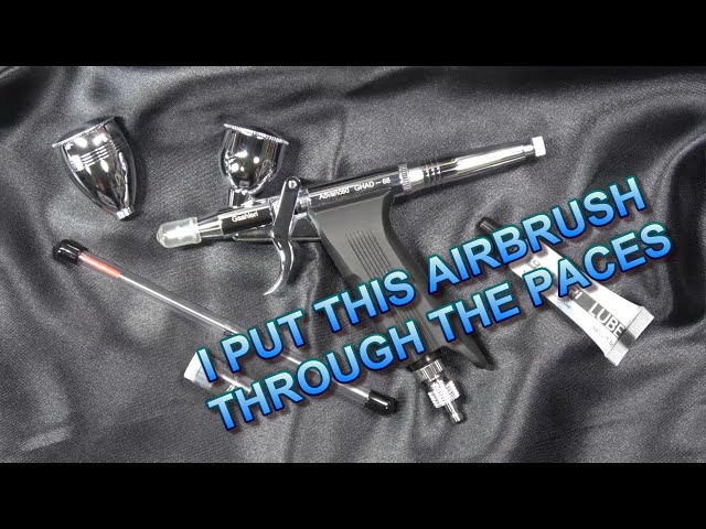 Gaahleri Airbrush Kit, Airbrush Gun Dual Action Gravity Feed Set, 0.38 & 0.5mm Needles, 1/2 & 1/4 oz Fluid Cup, Multi-Purpose Air Brush Makeup Model