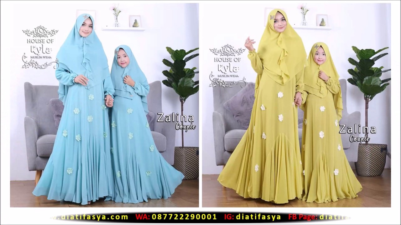  Model  Mukena Baru dan  Baju  Gamis  Couple  Ibu  Anak  Perempuan  