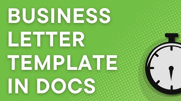 Google Docs tutorial: How to create a business letter using a template