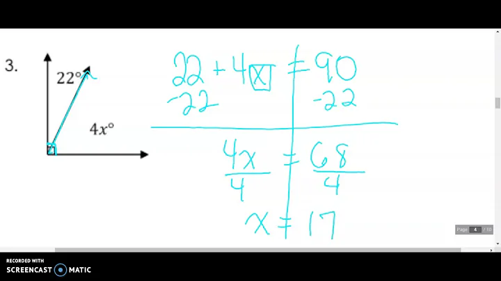 Using Algebra to Find Missing Angles