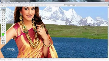 PhotoShop 7.0 / Background change / photo cutting / simple editing / Tamil