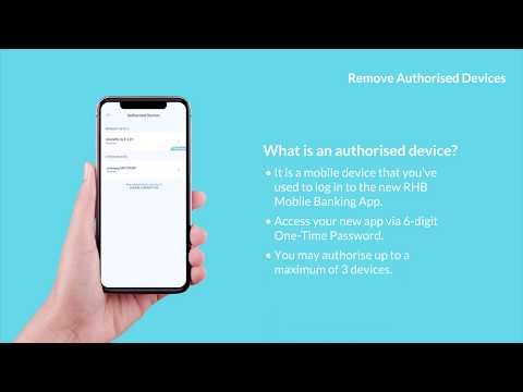 RHB Mobile Banking App - Remove Authorised Devices