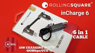 Rolling Square Incharge 6. 6-In-1 Keychain Cable For Charging And Data Sync. Review.