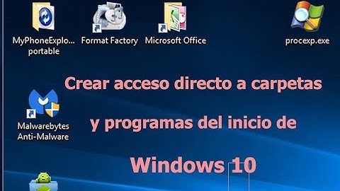 Crear acceso directo de Programas de Inicio en Windows 10