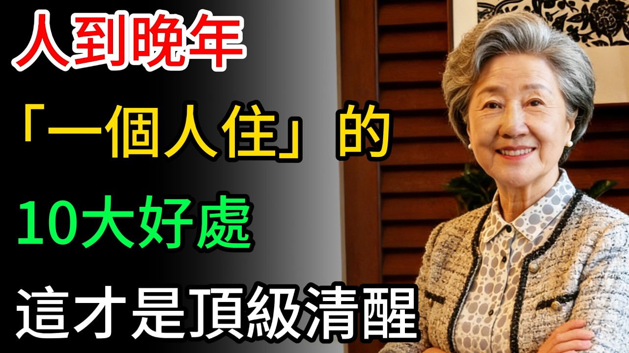 兒女求我同住，我拒絕了！70歲阿姨揭秘「獨居養老」的10個真相，日子太爽了！