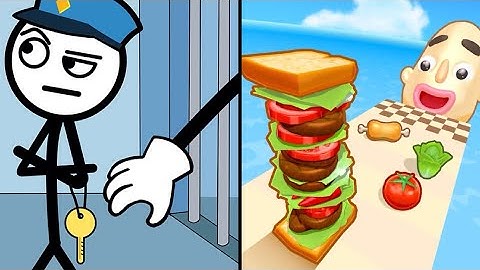 BRAIN PUZZLE" THIEF PUZZLE Vs SANDWICH RUNNER 3D New Level Big New Update Max iOS Gameplay Ep 999