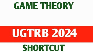 UGTRB MATHS study material available/Online Coaching admission going/Short cut/Game Theory