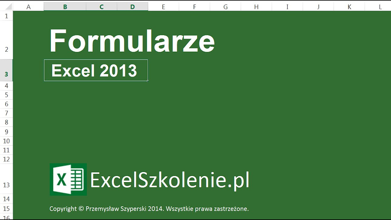 New Formularze - Kurs: Excel Dla Zaawansowanych