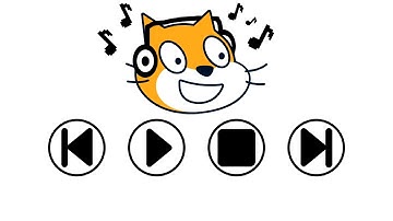 How to create music player controls in Scratch (without any sprites)