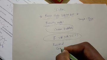 IUPAC NOMENCLATURE PARENT CHAIN SELECTOIN RULE #jee aspirant