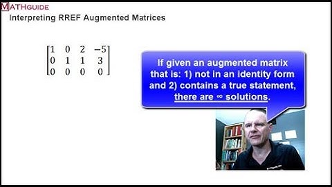 Interpreting RREF Augmented Matrices