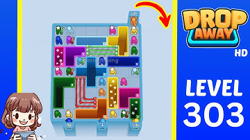 Drop Away Level 303 Solution Walkthrough