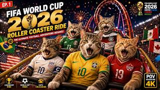 Roller Coaster for Cats 🐱 FIFA WORLD CUP 2026 ⚽ Cat Roller Coaster 🎢