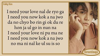 EDDY KIM (에디 킴) - WHEN NIGHT FALLS (Ost. WHILE YOU WERE SLEEPING pt.1) LYRICS