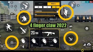How to free fire 4 finger claw setting||free fire 4 finger best setting 2022|how to play four finger
