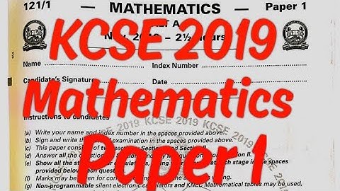 KCSE 2019 MATHEMATICS PAPER 1-QUESTIONS 1&2