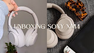UNBOXING + FIRST IMPRESSIONS: Sony WH1000XM4 (aesthetic tiktok headphones) 🎧