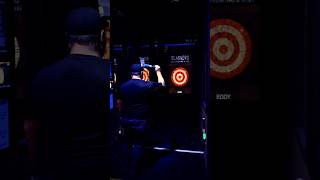 Axe throwing bullseye beware movie slashers #axe #axethrowing #slasher #costamesa #thingstodo