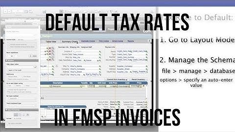 Default Tax Rates in FileMaker Invoices - Auto Enter Values | UPDATED VERSION IN DESCRIPTION