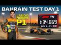 Bahrain Test Day 1 Wrap: Norris Tops The Times, Verstappen Wins The Mileage Game