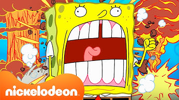 SpongeBob | SpongeBob-personages die 30 minuten lang ONTPLOFFEN 💥  | Nickelodeon Nederlands