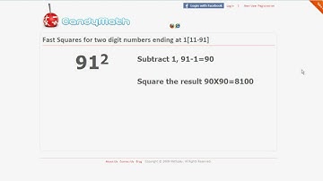 Fast square two digit numbers ending at 1