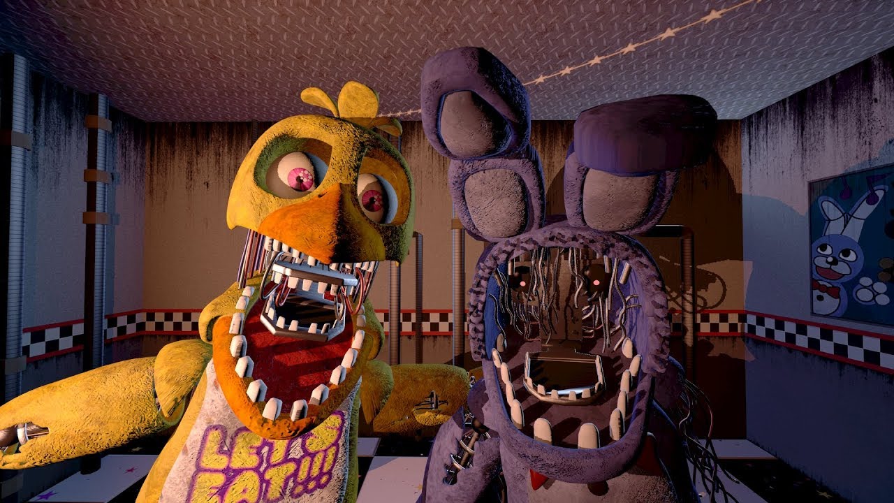 UCN Withered Chica's voice lines animated SFM 