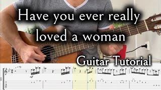 Video thumbnail of "Have You Ever Really Loved a Woman - Guitar solo tutorial + TAB || Twintonics (song by Bryan Adams)"