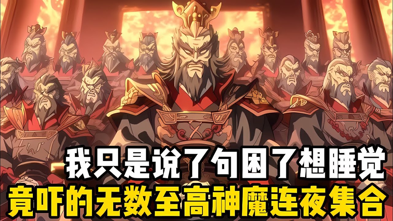 我隻是説瞭一句睏瞭，竟嚇得無數至高神魔連夜開啓禁忌會議，隻因我證道大帝後，隻要睡覺就能變強#漫画 #小说 #玄幻