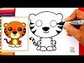 Aprende a dibujar un TIGRE KAWAII fácil | How to Draw a Cute Tiger Easy