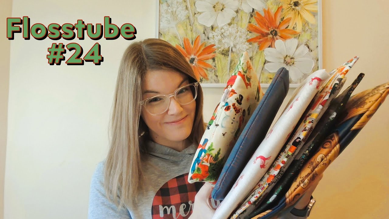 Flosstube #24: Рождественские незавершенные работы, Jingle Ball и я обзавелась клубникой!