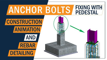 Anchor bolt fixing details | Footing, Pedestal reinforcements | 3d animation of  Rc foundation