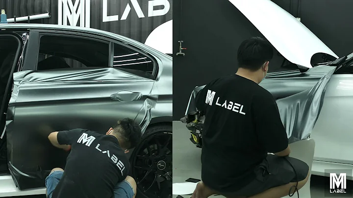 Time Lapse for BMW F30 Full Body Vinyl Wrap - Diamond Heavy Metal Carbon Grey