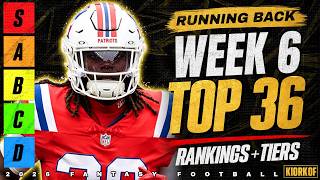 Week 6 Running Back Rankings - 2026 Fantasy Football