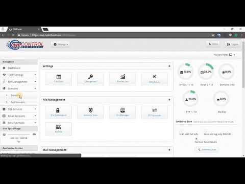 Create addon domains in CentOS Web Panel