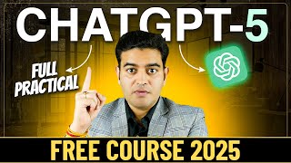 ChatGPT 5 Tutorial for Beginners 2025 | FREE Chat GPT 5 Course in Hindi | #chatgpt5 #aitools2025