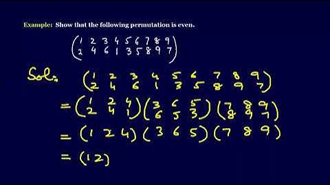 #MTH405 Lecture 20 Part 3 Example 7  #Even #Odd #Permutation