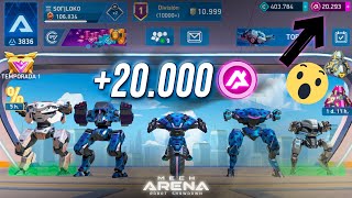 GASTO +20.000 A Monedas | MEJORANDO MI HANGAR en Mech Arena: Robot Showdown