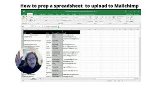 Prepping a spreadsheet to upload to mailchimp