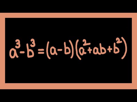 a³-b³=(a-b)(a²+ab+b²) Proof ||