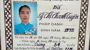Lễ Tang Bà Lý Thị Thanh Tuyên 54T(Cty mai táng tân an)