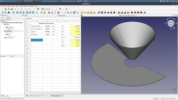 FREECAD #127 - CONE TRUNK PLANIFICATION