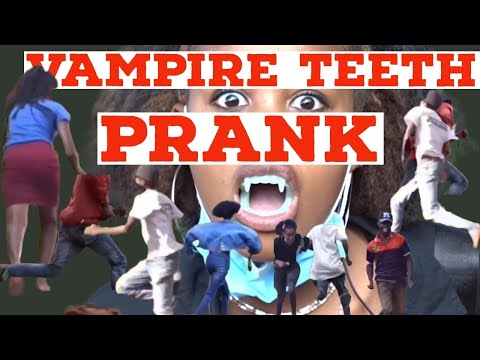 Insane reactions after vampire teeth prank in embu @comradestriplets @theeplutoshow