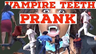 Insane reactions after vampire teeth prank in embu @comradestriplets @theeplutoshow