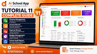 AI School App Tutorial 11 | Finance Management, Income, Expense, Budget & Audit Report (Hindi)